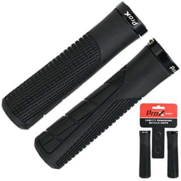 PROX Ročaji za kolo Prox GP-34, 130 mm vrtljivi ročaji za krmilo, črne barve