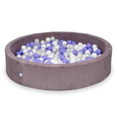 shumee Suhi bazen 130x30 Corduroy Lavender 600 kroglic: bela, biserna, heather