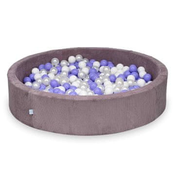 shumee Suhi bazen 130x30 Corduroy Lavender 600 kroglic: bela, biserna, heather