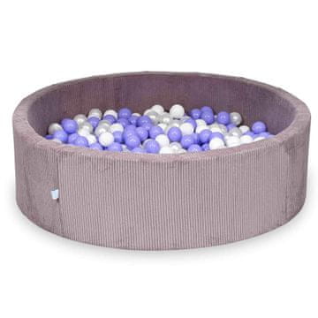 shumee Suhi bazen 130x40 Corduroy Lavender 700 kroglic: bela, biserna, heather