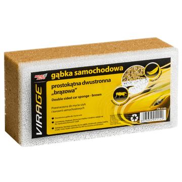 AMTRA virage - Pravokotna dvostranska avtomobilska gobica rjave barve.