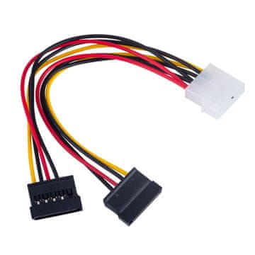 Akyga Molex - 2x SATA kabel Akyga AK-CA-16 Napajalni kabel HDD SSD disk 15 cm