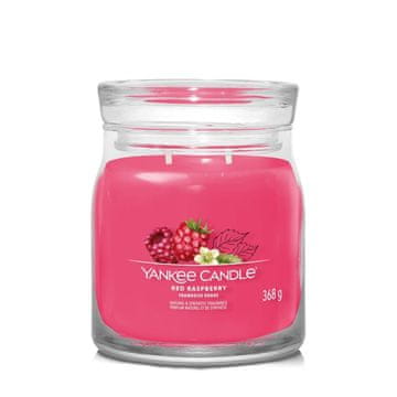 Yankee Candle Rdeča malina - Yankee Candle Signature - Srednja sveča z dvema stenjema