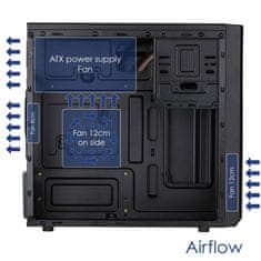 Akyga Akyga AK17BK ohišje za računalnik Micro ATX stolp 2x USB 3.0 črne barve