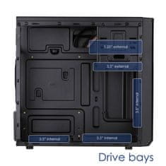 Akyga Akyga AK17BK ohišje za računalnik Micro ATX stolp 2x USB 3.0 črne barve