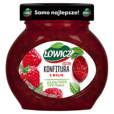 Agros Łowicz Extra malinova marmelada z zmanjšano vsebnostjo sladkorja 240 g