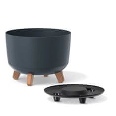 TOP GIFT Okrogel cvetlični lonec DGRL200-S433 NA nogah, pokrov Gracia, antracit
