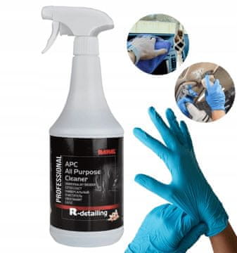 shumee Profesionalno čistilo za plastiko v notranjosti kokpita 1 l + rokavice