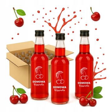 shumee 20x steklenica Monopoly 500ml z vzorcem češnjevega likerja, mreža 0,5L