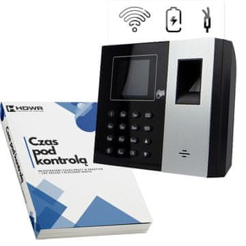 shumee Evidenca delovnega časa + LAN, dodatna baterija, IC Wiegand, USB, WiFi, WEB, P2P, kHz in 13,56 MHz + e-knjiga "Čas pod nadzorom"