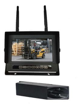 shumee Brezžični komplet za viličar AHD 1080P magnetna kamera za vzvratno vožnjo z lastnim napajanjem + 7-palčni monitor IP68 12V/24V