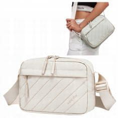 shumee Ženska torba za čez ramo, torba za čez ramo, bela, modna, elegantna, urbana, vodoodporna, stilska, 2,6 l, Super5 FKB754White