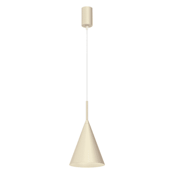 shumee Minimalistična viseča svetilka za dnevno sobo, spalnico, krem, stožčasti senčnik Ø17cm 1xGX53 10W capital Milagro