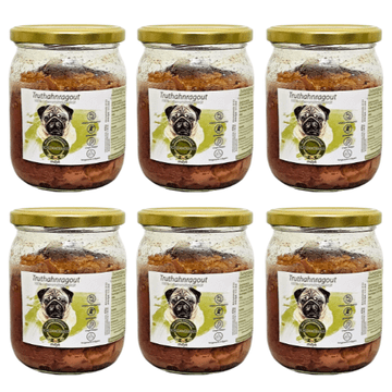 shumee 6x puranja ragujeva 400 g | kuhana pasja hrana | intolerance na hrano | recept z monoproteini | Schlemmermaul