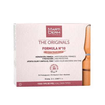 Martiderm MartiDerm The Originals Formula Nᵒ10 HD Color Touch SPF30, vlažilni in učvrstitveni serum v ampulah 10 x 2 ml