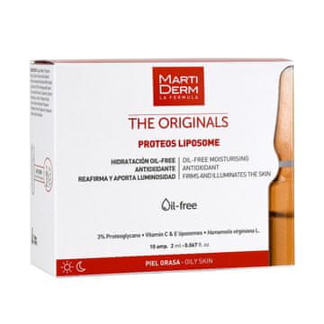 Martiderm MartiDerm The Originals Proteos Liposome, vlažilni serum z antioksidanti za mastno kožo v 10 ampulah po 2 ml