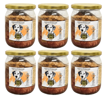 shumee 6x piščančji frikase 400 g | kuhana pasja hrana | okrevanje | lahko prebavljiva dieta | Schlemmermaul