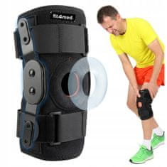 shumee Kolenski stabilizator za koleno, stabilizacija pogačice, razbremenitev sklepa, s tečaji, FIT4MED R.XL