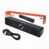 ZENWIRE Mini zvočniški sistem Soundbar za računalnik 2.0 USB za prenosni računalnik LED 18W Zenwire BT-S057