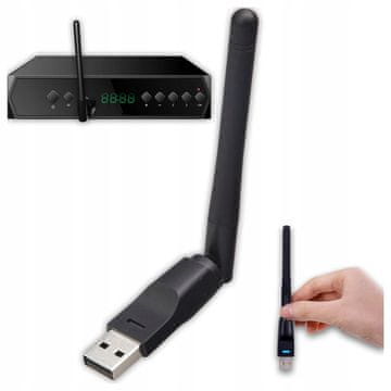 ZENWIRE Omrežna kartica USB WiFi adapter Wi-Fi antena za DVB-T2 Hevc sprejemnik dekoder Zenwire WD-1516