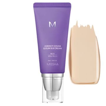 MISSHA Missha - M Perfect Cover Serum BB krema #21 Light Beige - prekrivna BB krema s serumom - 50 ml