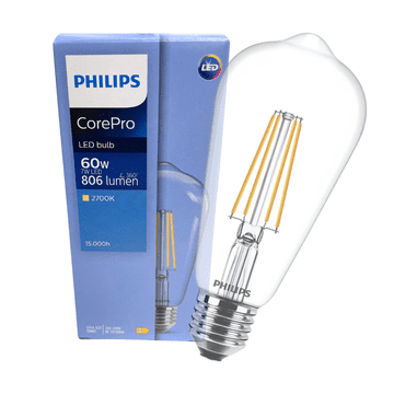 Philips LED žarnica E27 ST64 7W = 60W 806lm 2700K topla filamentna žarnica philips Dekorativna hruška