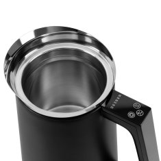 shumee Bergmann FR007 električni grelnik vode 1,5 l 2200 W, mat črne barve, z digitalnim zaslonom N