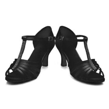 Arabesque Sara - ženski črni plesni čevlji 7 cm Sara 7 cm črni plesni čevlji z visoko peto 41