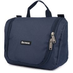 Beltimore Beltimore R26 Temno modra unisex potovalna kozmetična torbica z organizatorjem in ogledalom