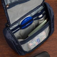 Beltimore Beltimore R26 Temno modra unisex potovalna kozmetična torbica z organizatorjem in ogledalom