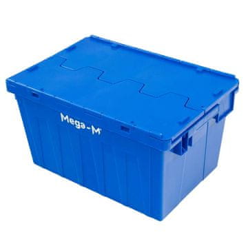 shumee Transportni zabojnik Mega-M, s ključavnico, Š-60 cm, G-40 cm, V-32,5 cm, plastika, moder, N