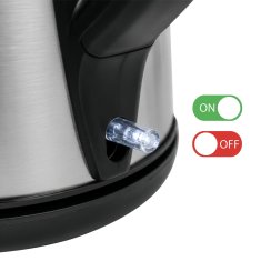 shumee Bergmann FR006 električni grelnik vode iz nerjavečega jekla 1,7 l, 2200 W, črno podnožje, N