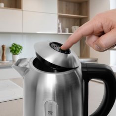 shumee Bergmann FR006 električni grelnik vode iz nerjavečega jekla 1,7 l, 2200 W, črno podnožje, N