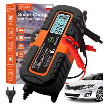 ZENWIRE Polnilec avtomobilskih akumulatorjev Zenwire JMD-6S s funkcijo popravila AGM baterij 6V 12V