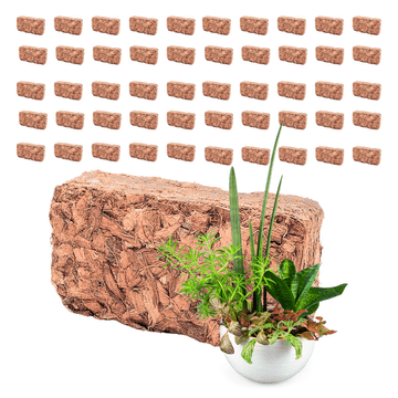 shumee Kokosovi briketi, sekanci, substrat, sekanci za rastline in rože, sekanci 0,5 kg x 50 kosov
