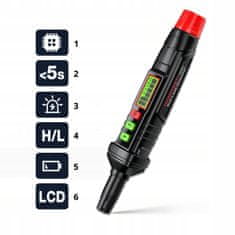 Habotest Mini detektor puščanja plina metan, propan, butan, drugi vnetljivi plini + alarm + baterije
