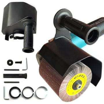 shumee Nastavek za satenasto brušenje Glob Tools za kotne brusilnike s krtačami 125x100 mm GT04-01