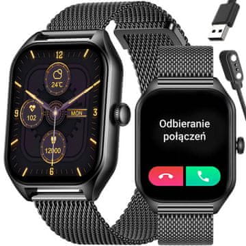 Rubicon Unisex pametna ura Rubicon RNCF03 - klici prek Bluetootha, vedno vklopljen zaslon (sr049g)