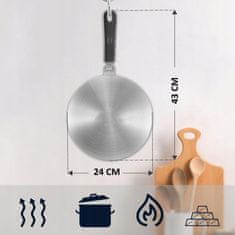 shumee Adapter za indukcijsko kuhalno ploščo, podloga za kavne aparate in lonce za indukcijo 24 cm