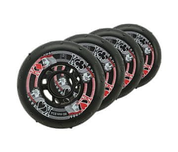 shumee Bleščeča kolesa za Seba FR Skates Street Kings bleščeči rolerji 80 mm 85A 4 kosi črne barve