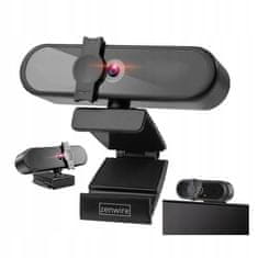 ZENWIRE Zenwire W6 spletna kamera z mikrofonom za računalnik USB 3.0 Full HD 1080p končni pokrovček