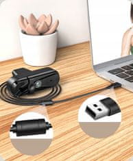 ZENWIRE Zenwire W6 spletna kamera z mikrofonom za računalnik USB 3.0 Full HD 1080p končni pokrovček