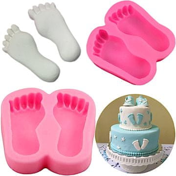 shumee Silikonski model, modelček za piškote, model za fondant, model za glazuro Stopala Stopala