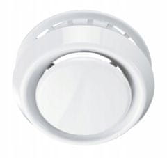 VENTS DIFUZOR ZA DOVOD IN IZPUH Z PRIROBNICO 125 mm NASTAVLJIVE BELE ABS ZRAČNIKE