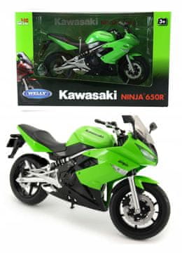 shumee Model motornega kolesa Kawasaki Ninja 650R v merilu 1:10 z motorjem za motorno kolo Welly