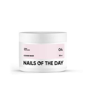 shumee Nailsoftheday Cover base NOVO 04 - polprozorna hibridna baza v pudrasto roza barvi, 30 ml