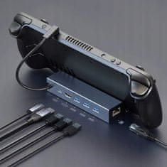ZENWIRE Priklopna postaja za Steam Deck ROG ally DEX 6v1 HUB USB-C HDMI 4K Ethernet Zenwire HUB62