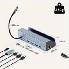 ZENWIRE Priklopna postaja za Steam Deck ROG ally DEX 6v1 HUB USB-C HDMI 4K Ethernet Zenwire HUB62