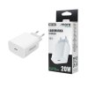 USB-C stenski polnilnik 20W PD 3A hitro polnjenje telefon tablični računalnik bela barva