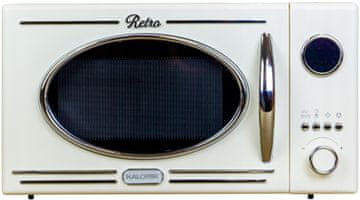 Kalorik Mikrovalovna pečica žar retro mikrovalovna pečica 1150 W 20 l smetana mikrovalovna pečica